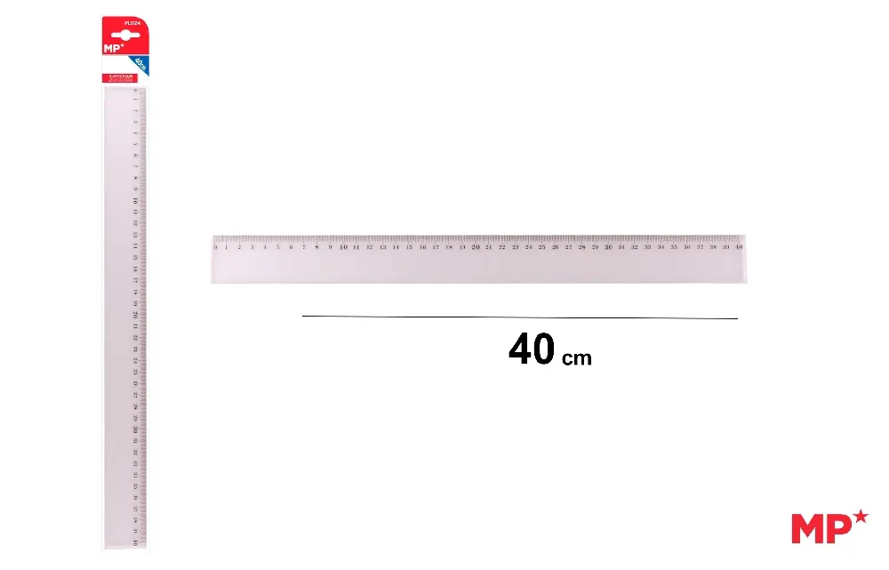 RÉGUA DE PLÁSTICO 40 cm