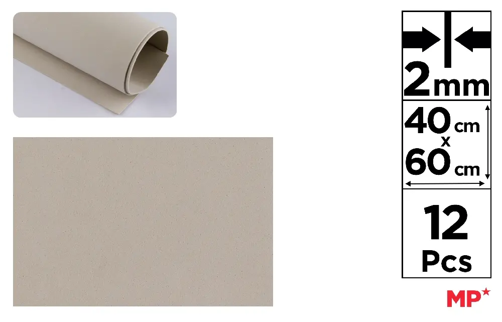 ESPUMA EVA 40 x 60 cm CINZENTO PEDRA