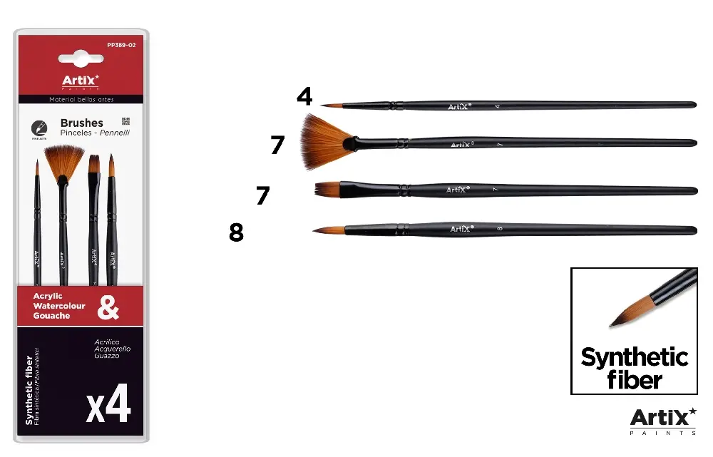 PINCEL SINTÉTICO PROFISSIONAL CURTO 4 Un