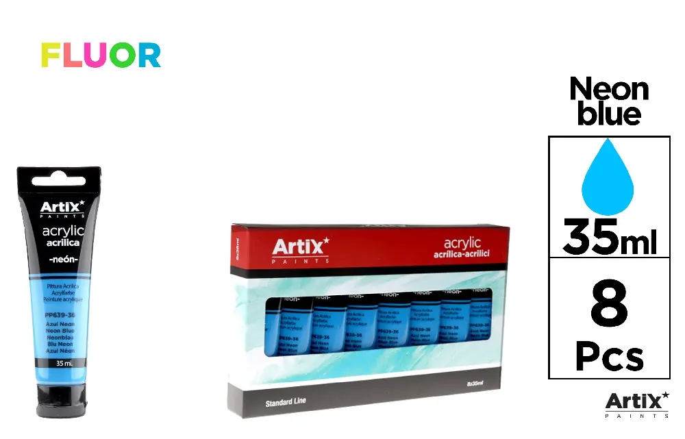 TINTA ACRÍLICA AZUL NEON 35 ml