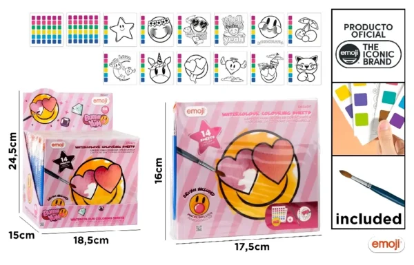 CADERNO PARA COLORIR COM EMOJI DE PIGMEN
