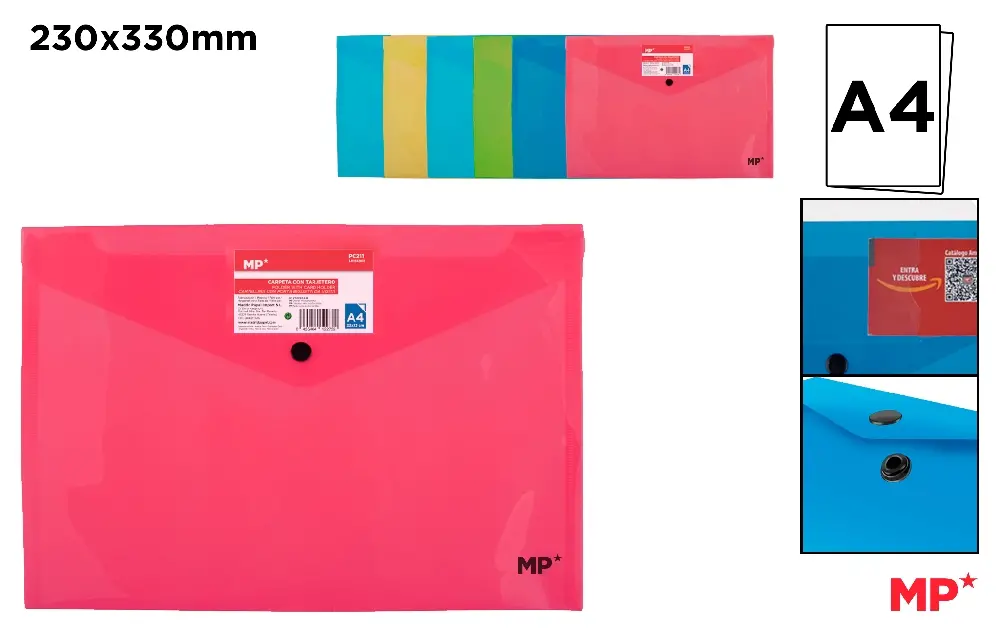 PASTA DE ENVELOPE COM PORTA-CARTÃO FLUOR