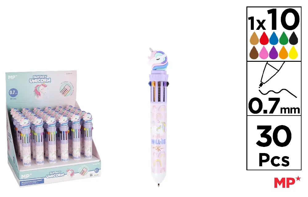 CANETA MULTICOLORIDA FANTASIA