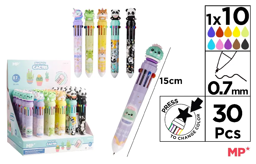 CANETA MULTICOLORIDA FANTASIA