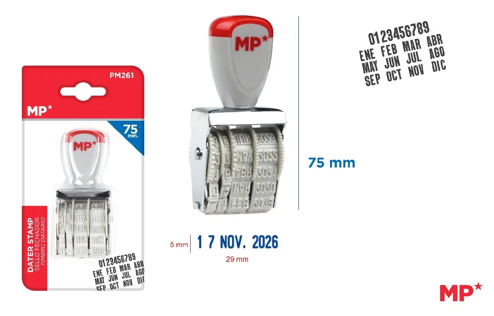 CARIMBO DE DATA 5 x 29 mm