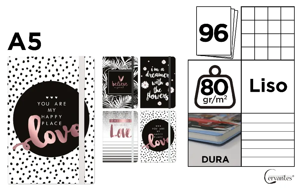 CADERNO CAPA PAUTADA A5 LISO NO INTERIOR