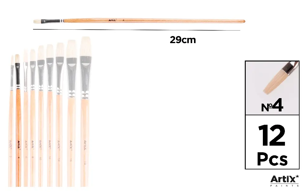 ESCOVA DE CERDAS PLANA Nº 4