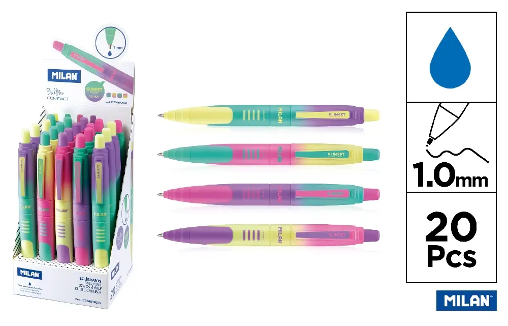 EXPOSITOR 20 CANETAS ESFEROGRÁFICAS SUNS