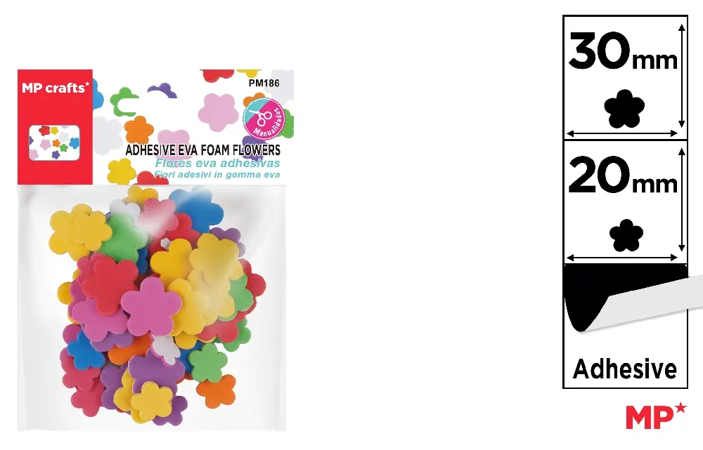 FLORES DE EVA ADESIVAS DIVERSAS