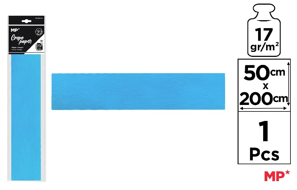 PAPEL CREPE 50 x 200 cm AZUL