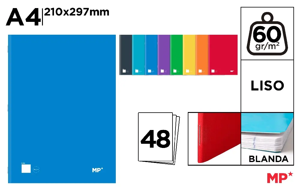 CADERNO DE GRAMPOS A4 48 FOLHAS 60 g SIM